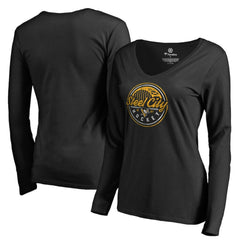 Pittsburgh Penguins Women's Hometown Collection Steel City Long Sleeve T-Shirt Black