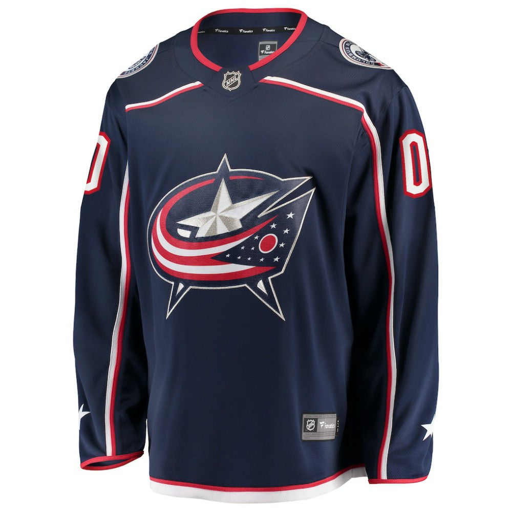 Columbus Blue Jackets Fanatics Home Breakaway Custom Jersey Navy
