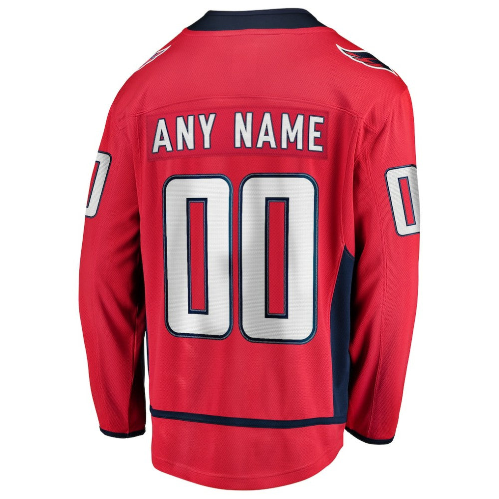 Washington Capitals Fanatics Home Breakaway Custom Jersey Red