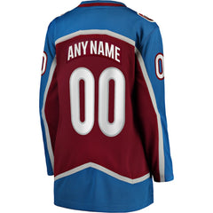 Colorado Avalanche Fanatics Women's Home Breakaway Custom Jersey Maroon