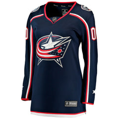 Columbus Blue Jackets Fanatics Women's Home Breakaway Custom Jersey Navy