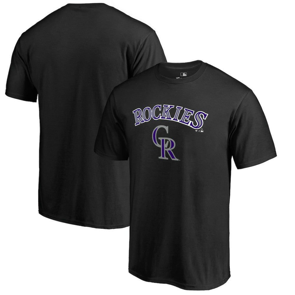 Colorado Rockies Team Lockup T-Shirt Black