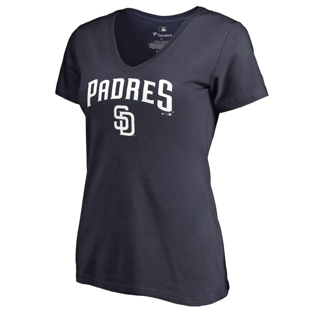 San Diego Padres Women's Team Lockup T-Shirt Navy