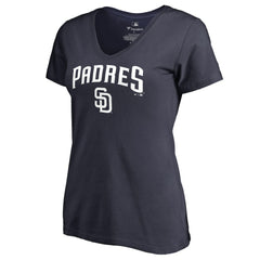 San Diego Padres Women's Team Lockup T-Shirt Navy