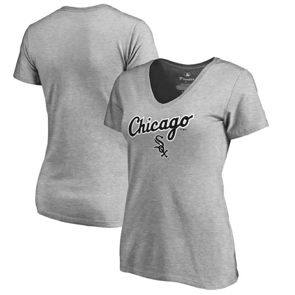 Chicago White Sox Women's Team Lockup T-Shirt Ash