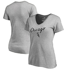 Chicago White Sox Women's Team Lockup T-Shirt Ash