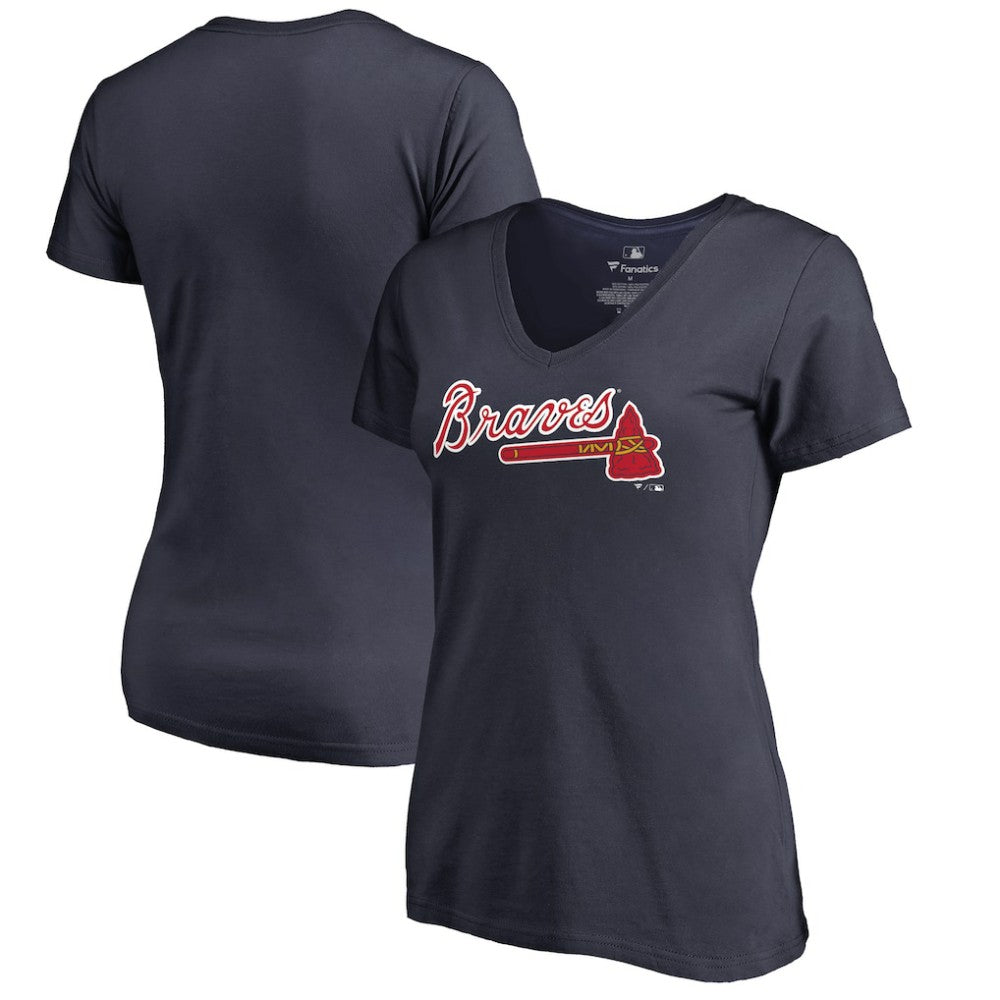 Atlanta Braves Women's Team Wordmark T-Shirt Navy