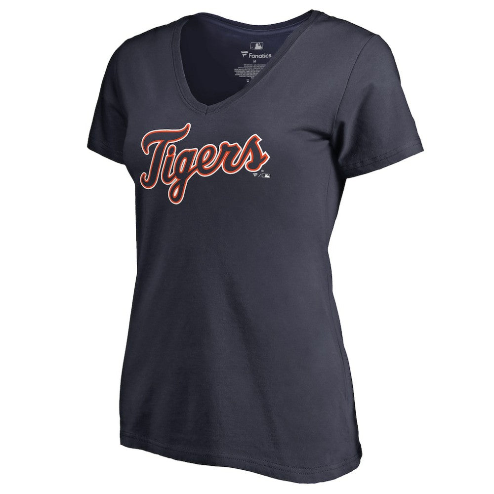Detroit Tigers Women's Team Wordmark T-Shirt Navy