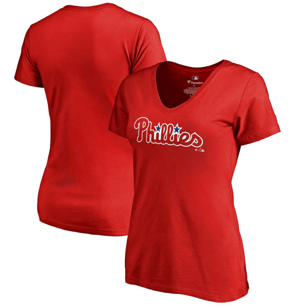 Philadelphia Phillies Women's Team Wordmark T-Shirt Red