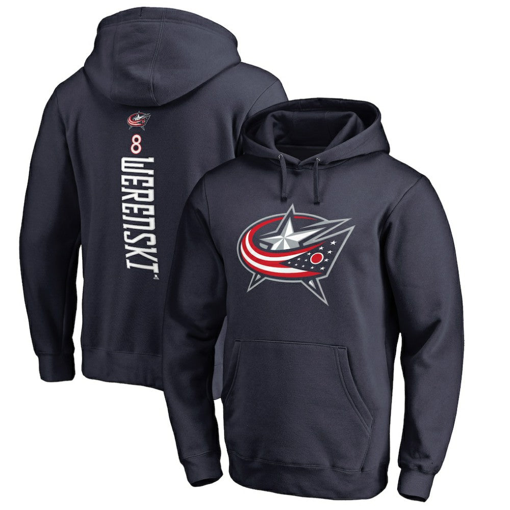 Zach Werenski Columbus Blue Jackets Backer Pullover Hoodie Navy