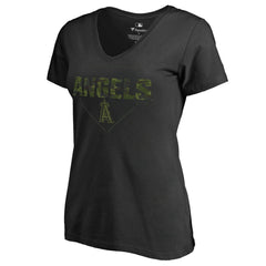 Los Angeles Angels Women's Camo T-Shirt Black