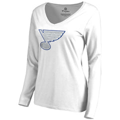 St. Louis Blues Women's White Out Long Sleeve T-Shirt White