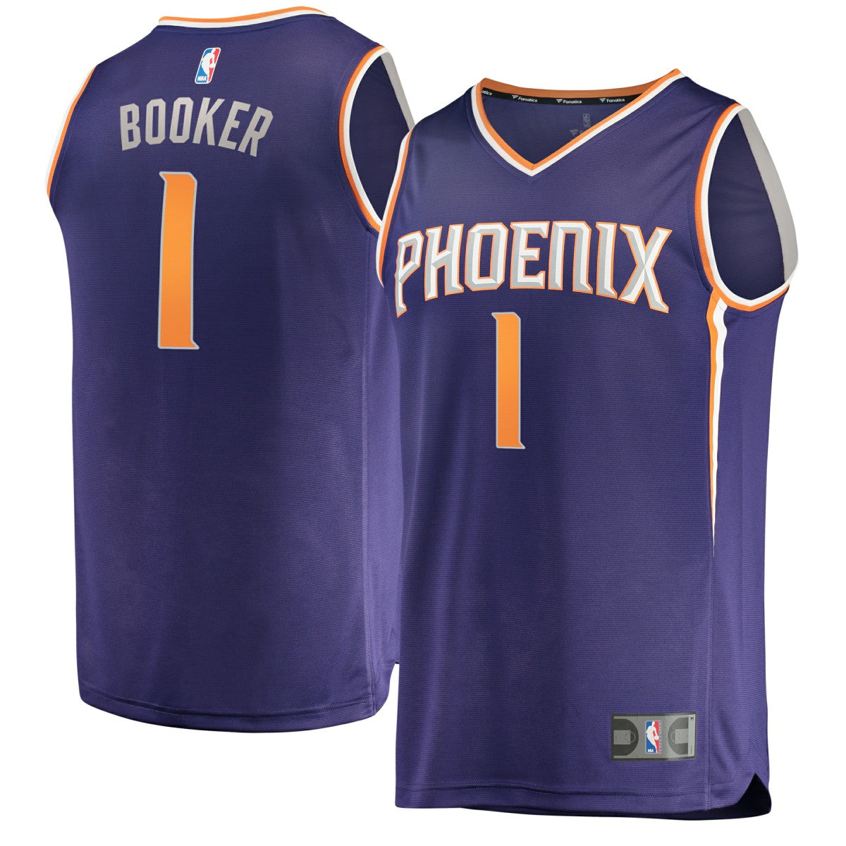 Devin Booker Phoenix Suns Fast Break Replica Jersey Purple - Icon Edition
