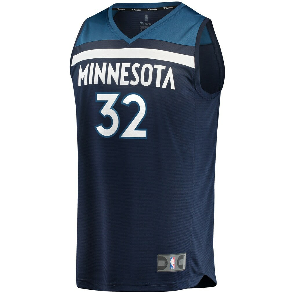 Karl-Anthony Towns Minnesota Timberwolves Fast Break Replica Jersey Navy - Icon Edition
