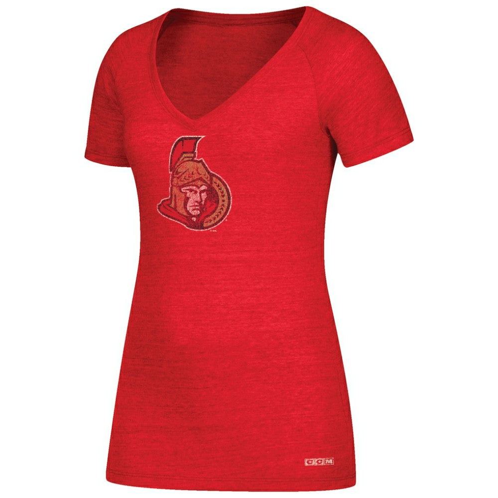 Derick Brassard Ottawa Senators CCM Women's Name & Number V-Neck T-Shirt Red
