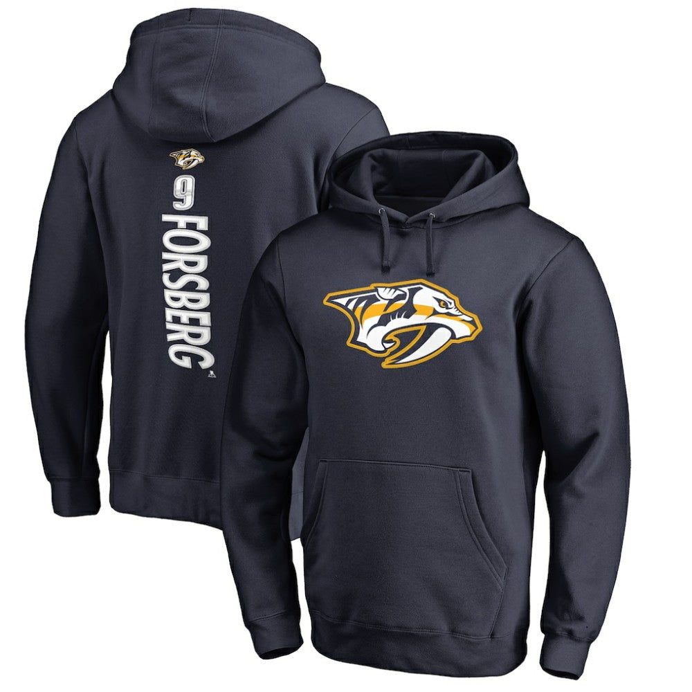 Filip Forsberg Nashville Predators Backer Pullover Hoodie Navy