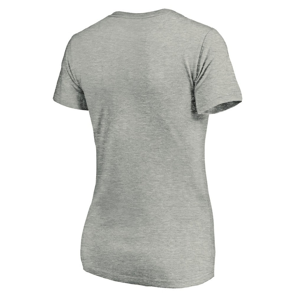 Atlanta Braves Women's Forbes V-Neck T-Shirt Ash
