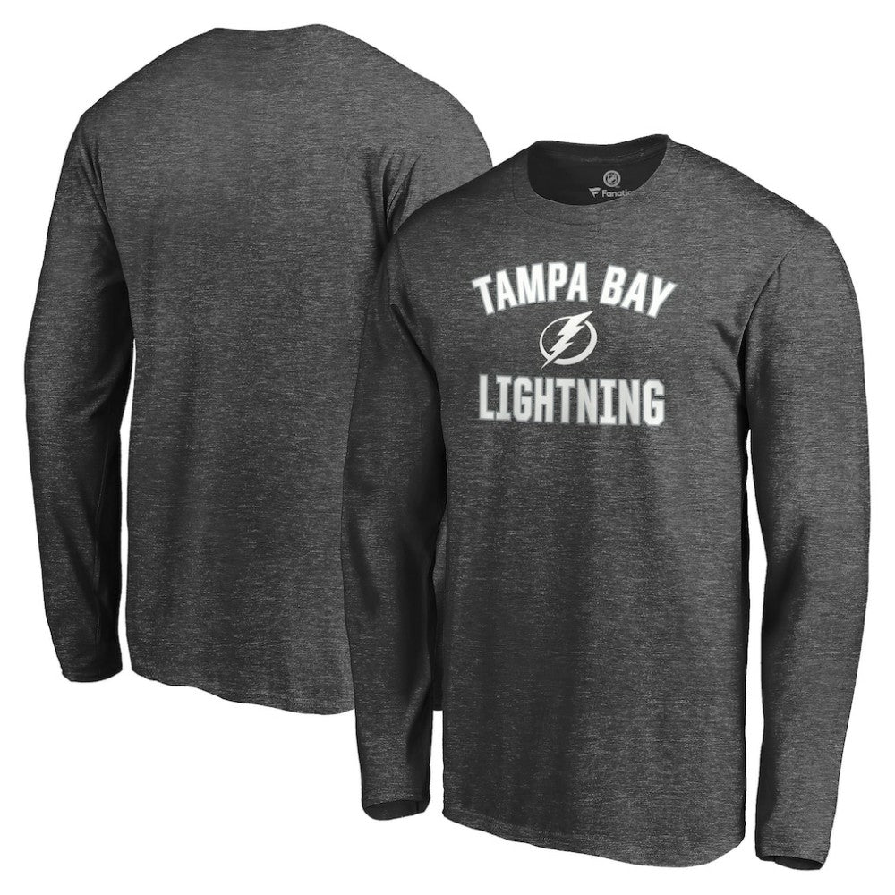Tampa Bay Lightning Victory Arch Long Sleeve T-Shirt Heathered Gray