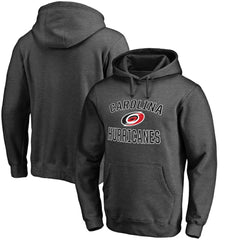 Carolina Hurricanes Victory Arch Team Fitted Pullover Hoodie Heather Charcoal