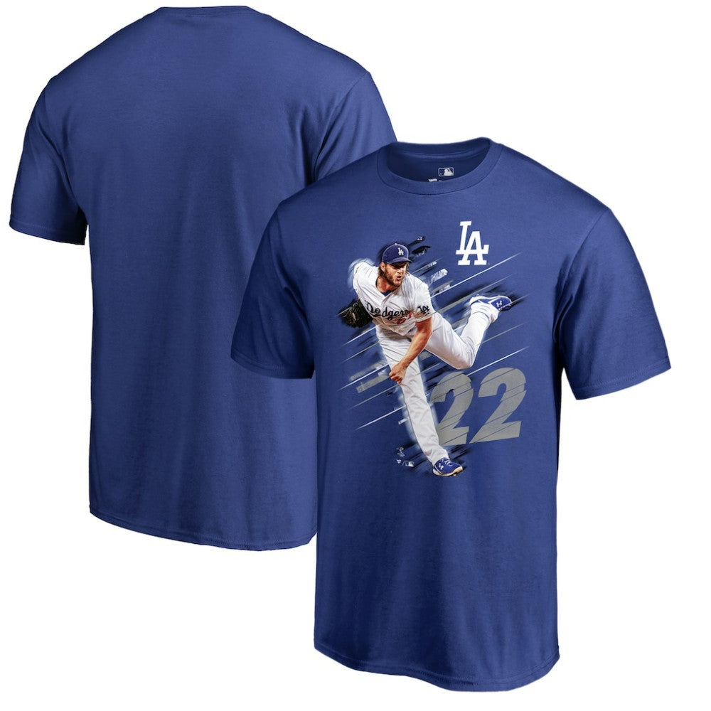 Clayton Kershaw Los Angeles Dodgers Fade Away T-Shirt Royal