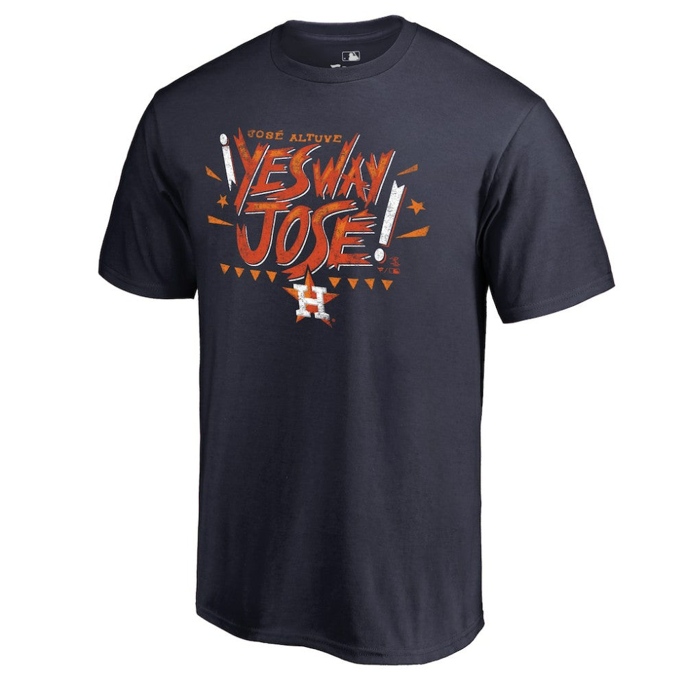 Jose Altuve Houston Astros Player Hometown Collection Yes Way Jose T-Shirt Navy