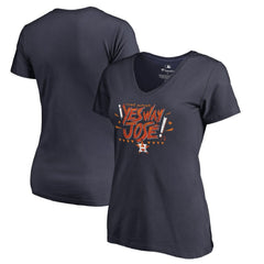 Jose Altuve Houston Astros Women's Player Hometown Collection V-Neck Yes Way Jose T-Shirt Navy