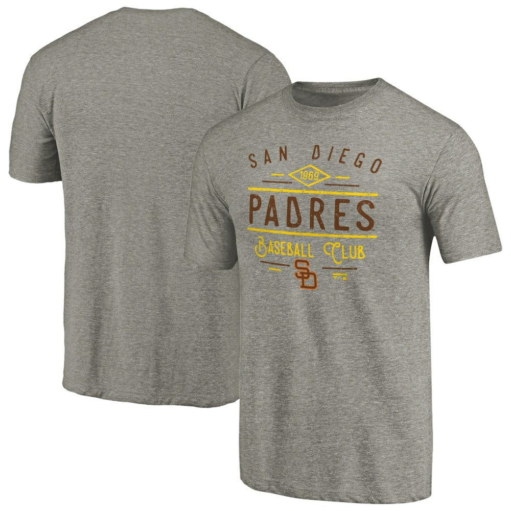 San Diego Padres Cooperstown Collection Doubleday Tri-Blend T-Shirt Gray