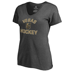 Vegas Golden Knights Women's Overtime V-Neck T-Shirt Heathered Gray