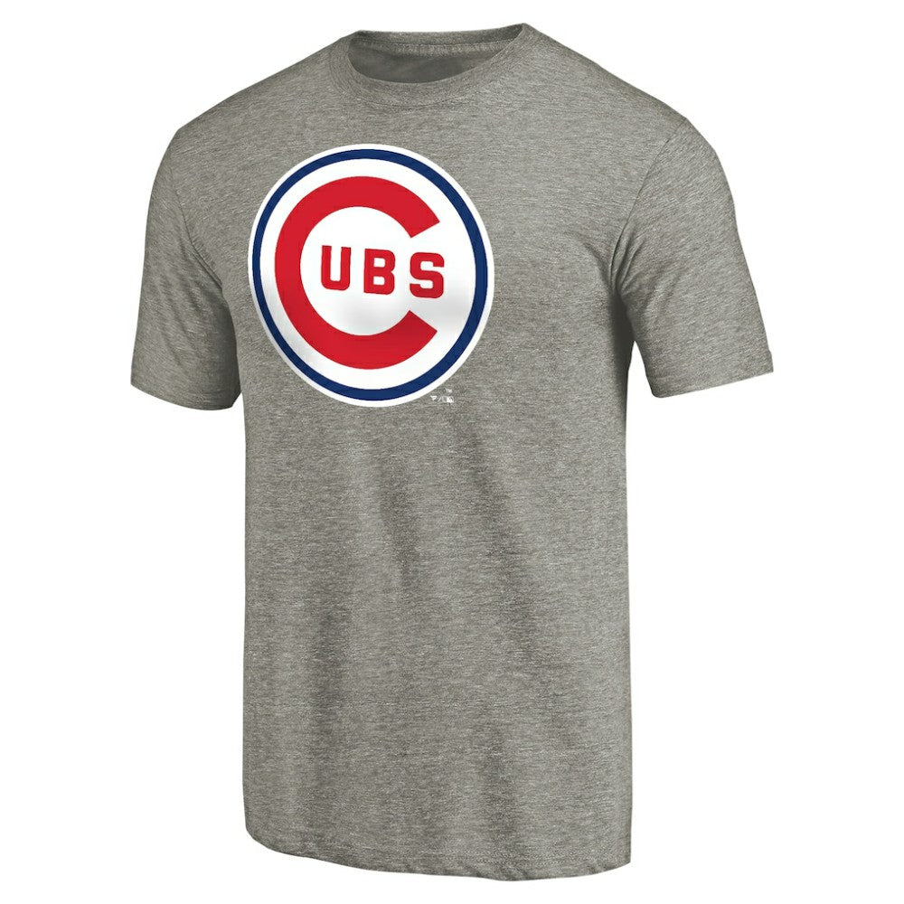 Chicago Cubs Cooperstown Collection Forbes Tri-Blend T-Shirt Ash