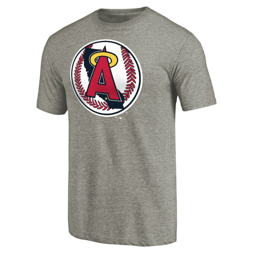Los Angeles Angels Cooperstown Collection Forbes Tri-Blend T-Shirt Ash