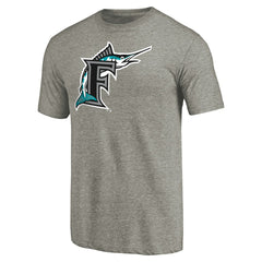Miami Marlins Cooperstown Collection Forbes Tri-Blend T-Shirt Ash
