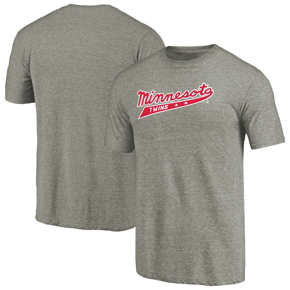Minnesota Twins Cooperstown Collection Forbes Tri-Blend T-Shirt Ash