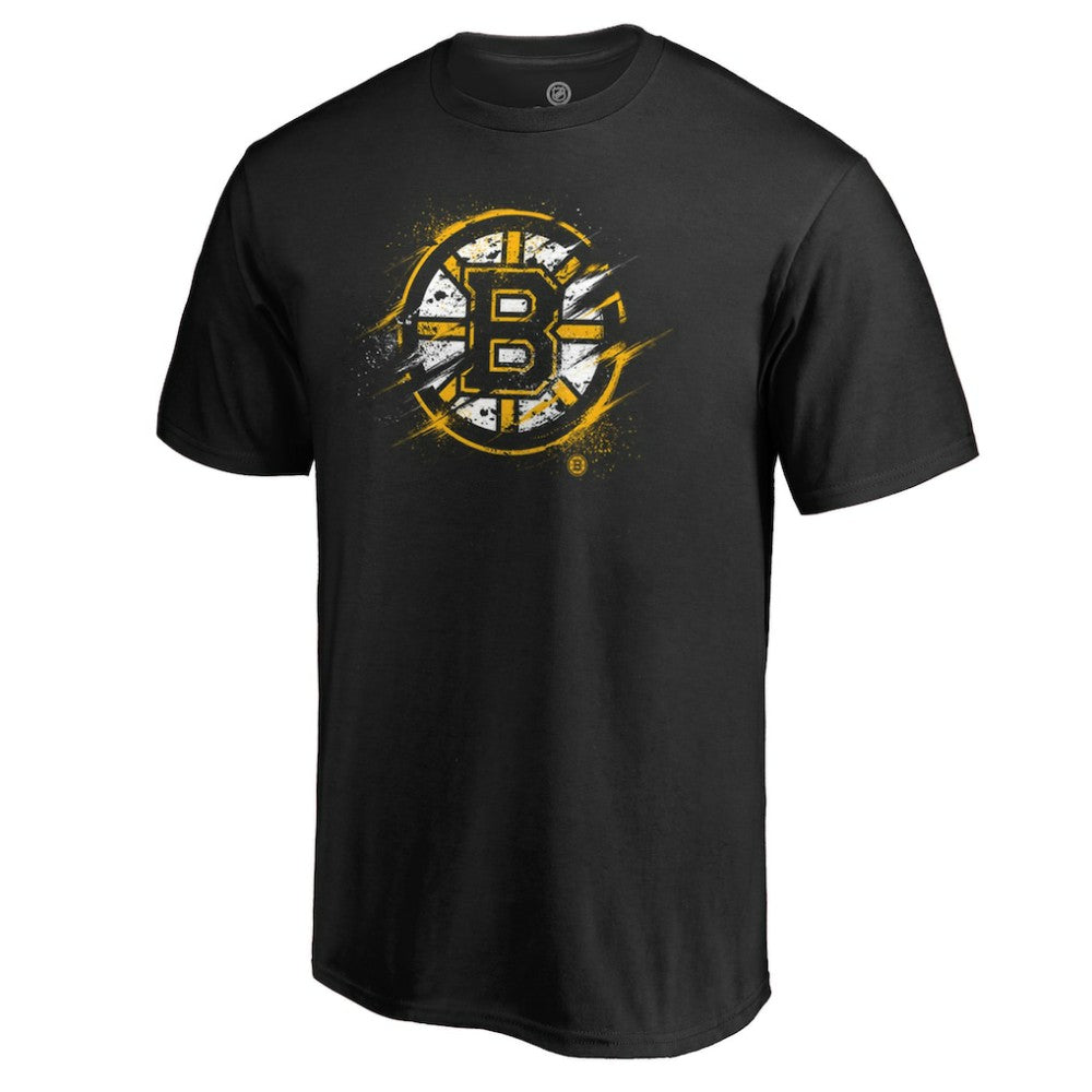 Boston Bruins Splatter Logo T-Shirt Black