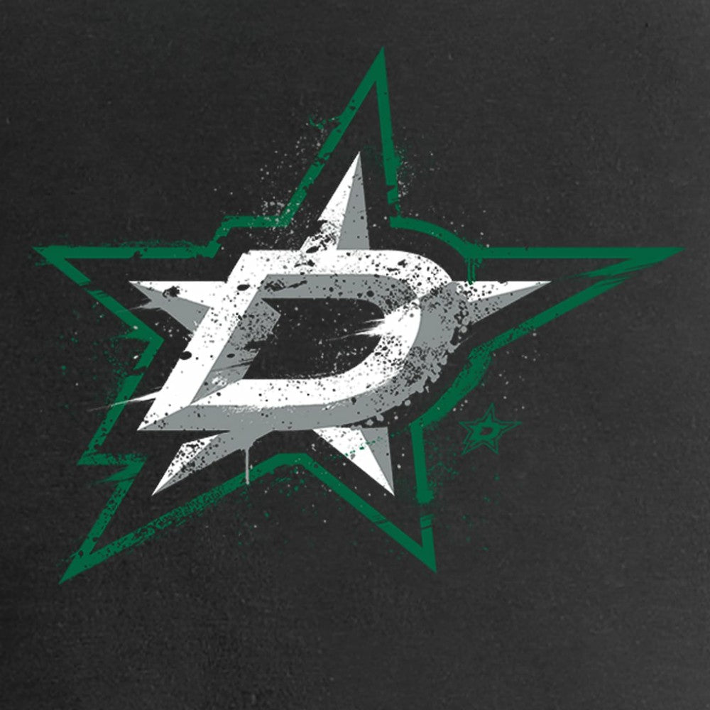 Dallas Stars Women's Splatter Logo V-Neck T-Shirt Black