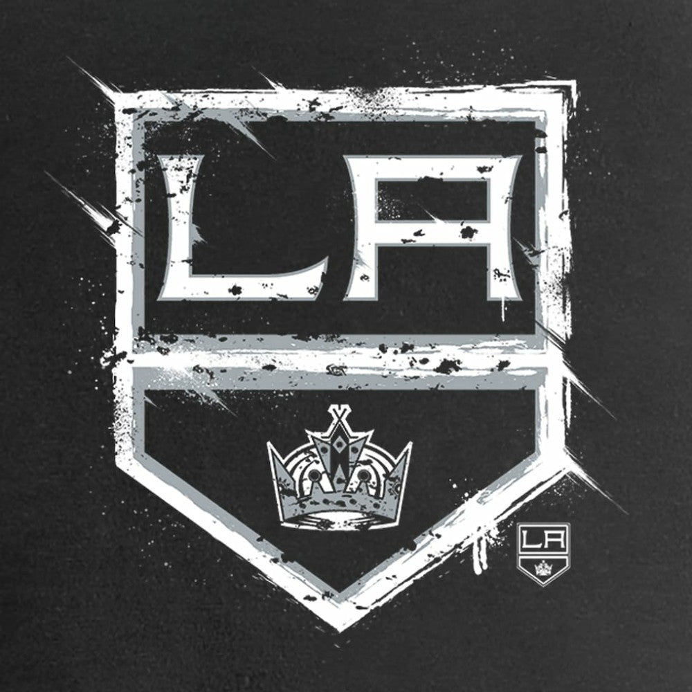 Los Angeles Kings Women's Splatter Logo V-Neck T-Shirt Black