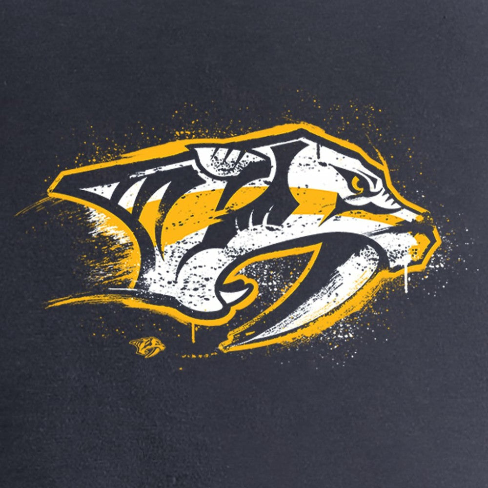 Nashville Predators Women's Splatter Logo V-Neck T-Shirt Navy