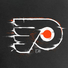 Philadelphia Flyers Women's Splatter Logo V-Neck T-Shirt Black