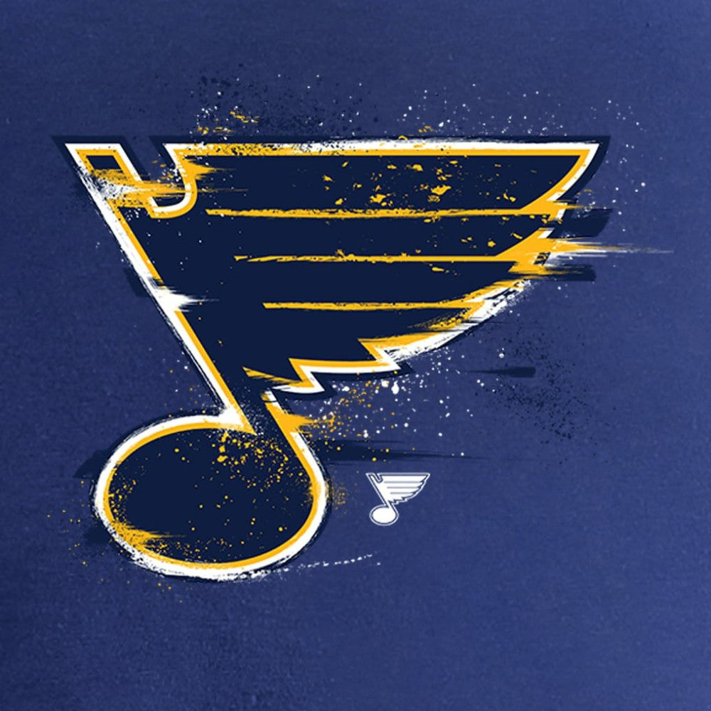 St. Louis Blues Women's Splatter Logo V-Neck T-Shirt Royal