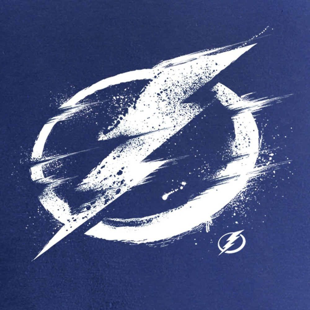 Tampa Bay Lightning Women's Splatter Logo V-Neck T-Shirt Blue