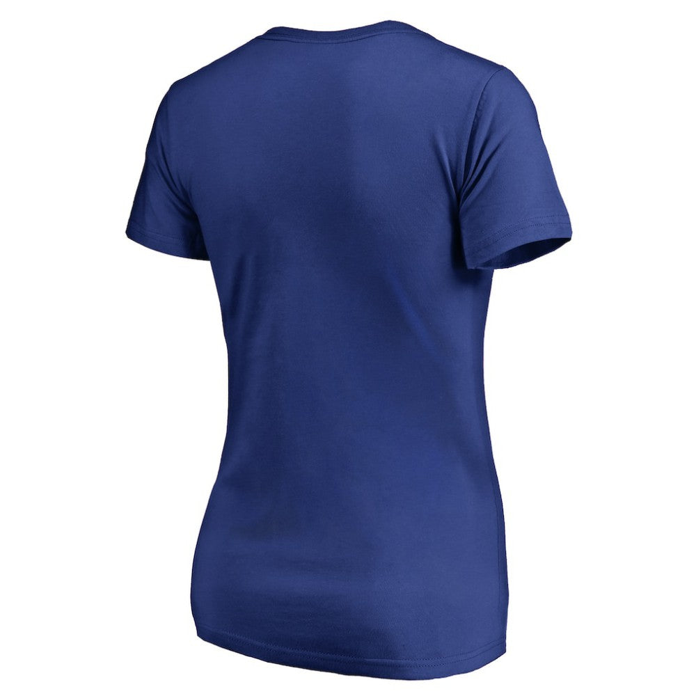 Tampa Bay Lightning Women's Splatter Logo V-Neck T-Shirt Blue