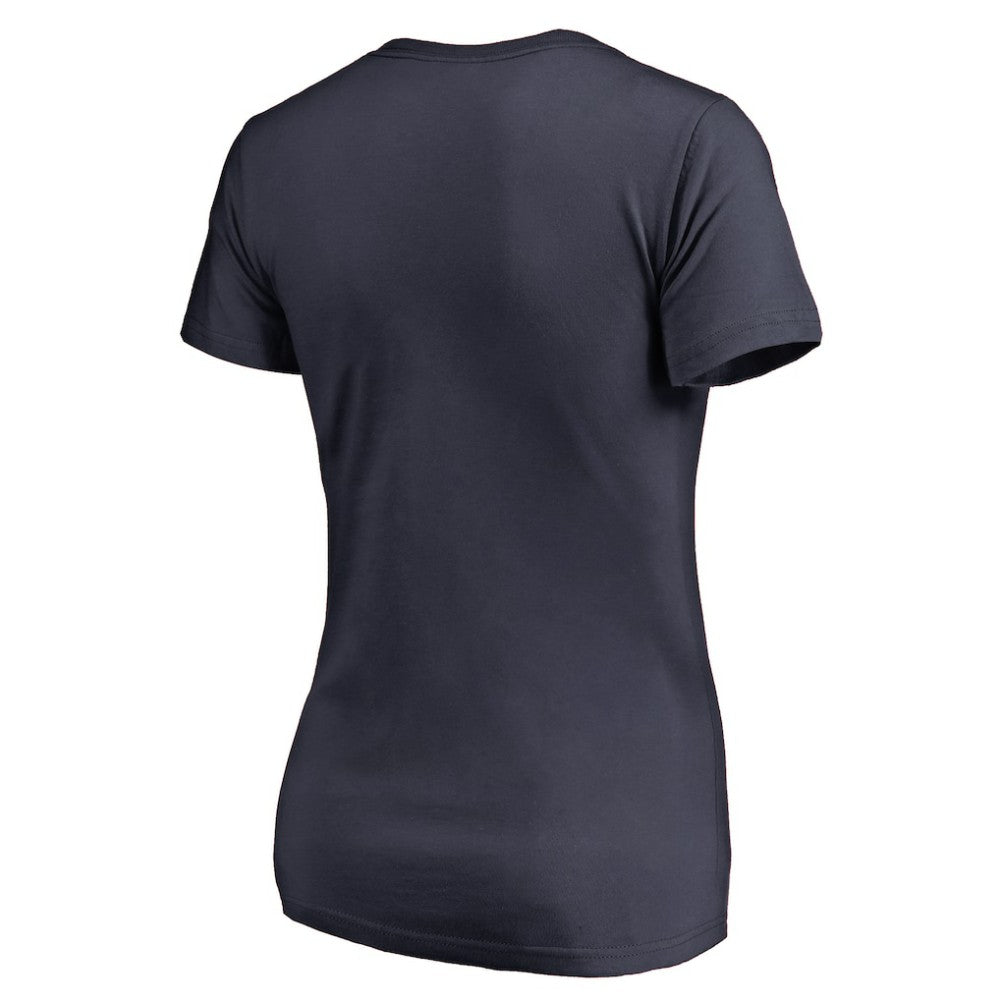 Vancouver Canucks Women's Splatter Logo V-Neck T-Shirt Navy