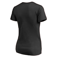 Vegas Golden Knights Women's Splatter Logo V-Neck T-Shirt Black