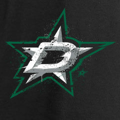 Dallas Stars Women's Splatter Logo V-Neck Long Sleeve T-Shirt Black