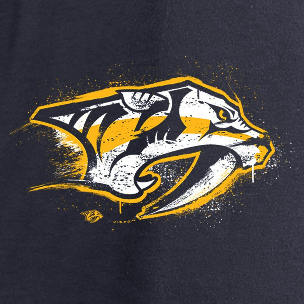 Nashville Predators Women's Splatter Logo V-Neck Long Sleeve T-Shirt Navy