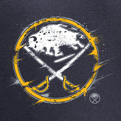 Buffalo Sabres Splatter Logo Pullover Hoodie Navy