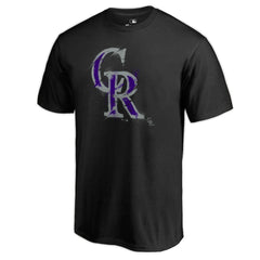 Colorado Rockies Splatter Logo T-Shirt Black