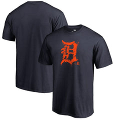 Detroit Tigers Splatter Logo T-Shirt Navy