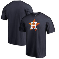 Houston Astros Splatter Logo T-Shirt Navy