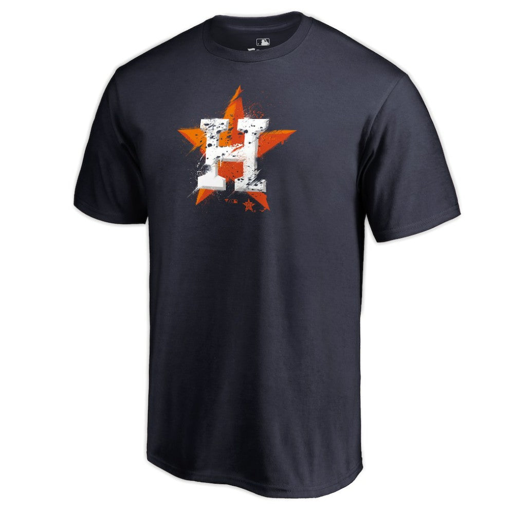 Houston Astros Splatter Logo T-Shirt Navy