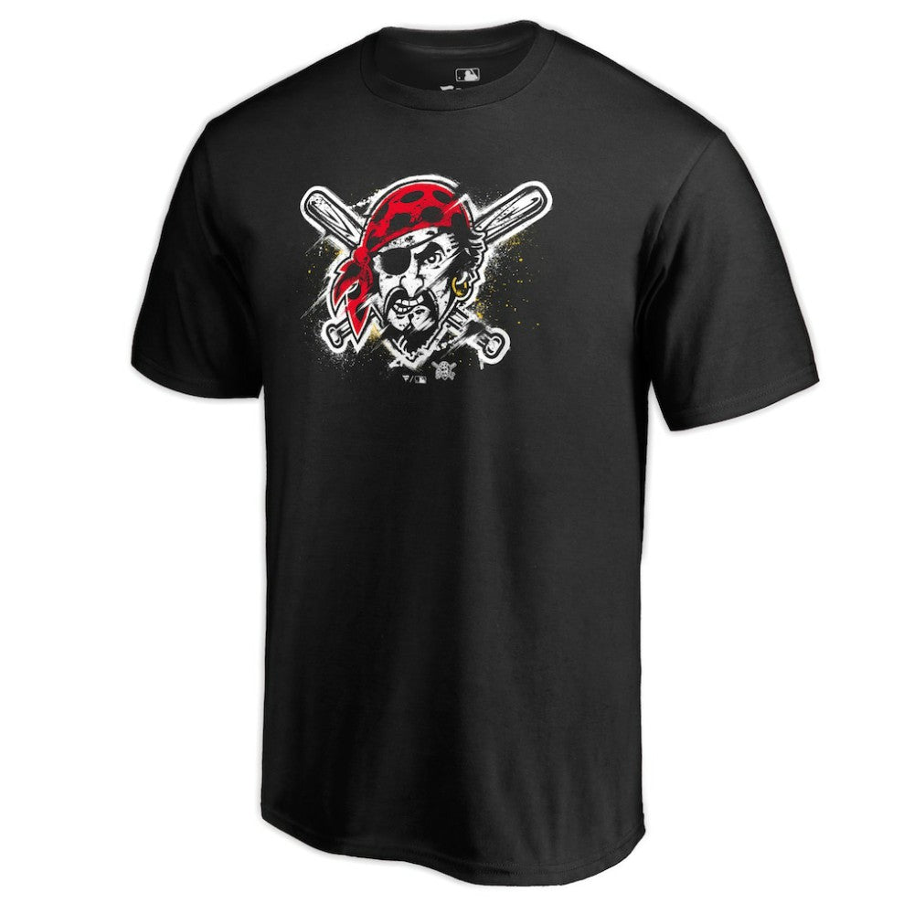 Pittsburgh Pirates Splatter Logo T-Shirt Black